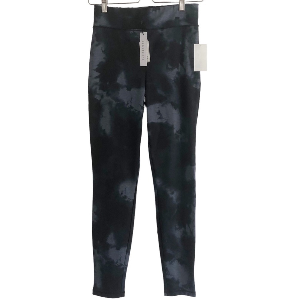Sanctuary Grey Blue Print Leggings Size XS NWT